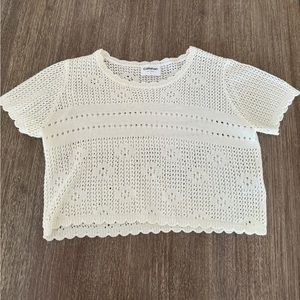 Callahan crochet white crop top